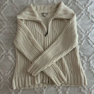 St. John’s Bay zip-up cable knit sweater